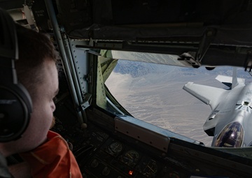 KC-135 Stratotanker refueling in action during Red Flag Nellis 25-3