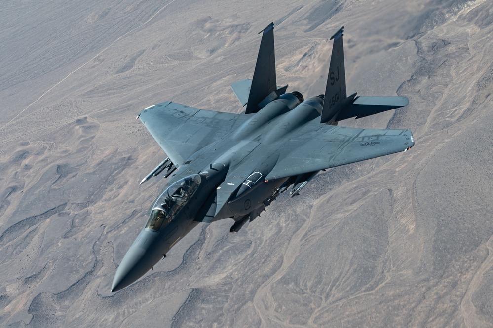 KC-135 Stratotanker refueling in action during Red Flag Nellis 25-3
