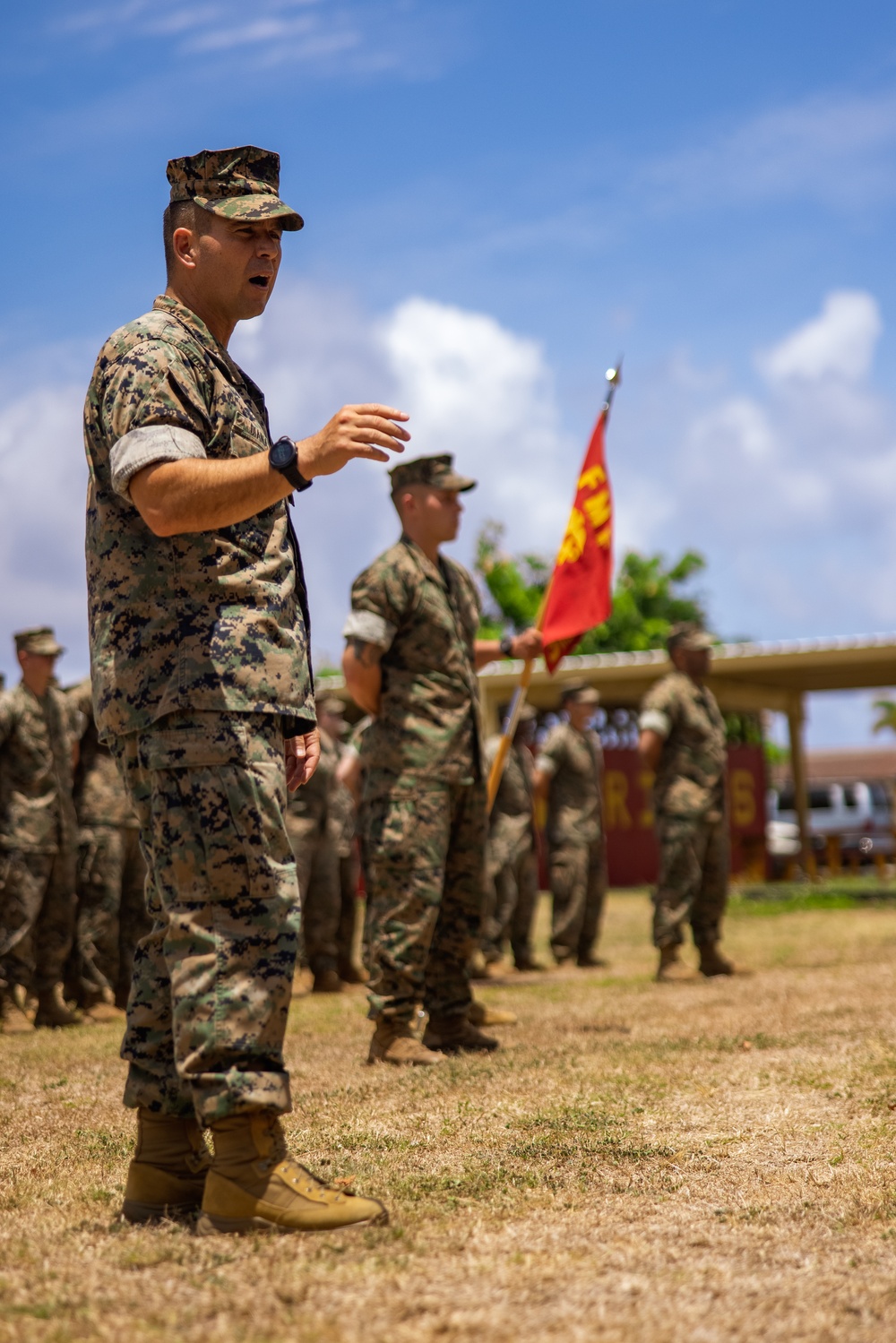 3d MLR Headquarters Company change of command
