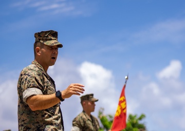 3d MLR Headquarters Company change of command