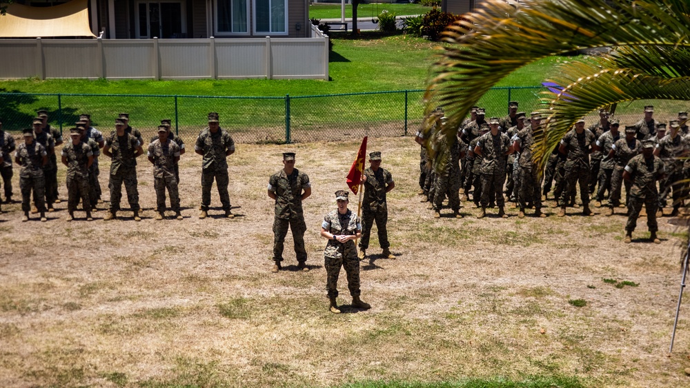 3d MLR Headquarters Company change of command