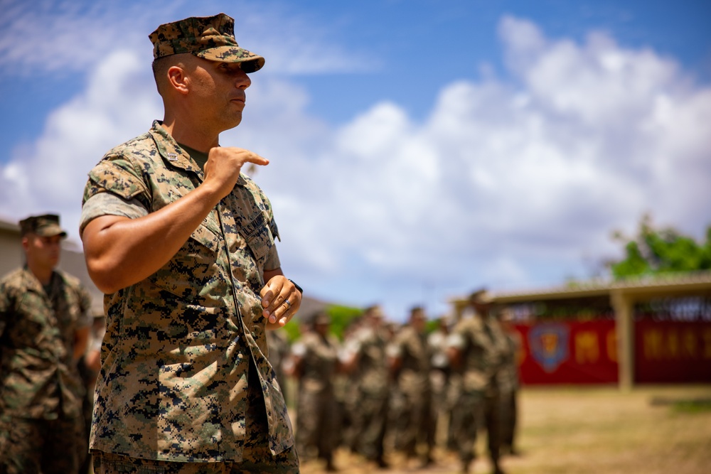 3d MLR Headquarters Company change of command