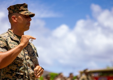 3d MLR Headquarters Company change of command