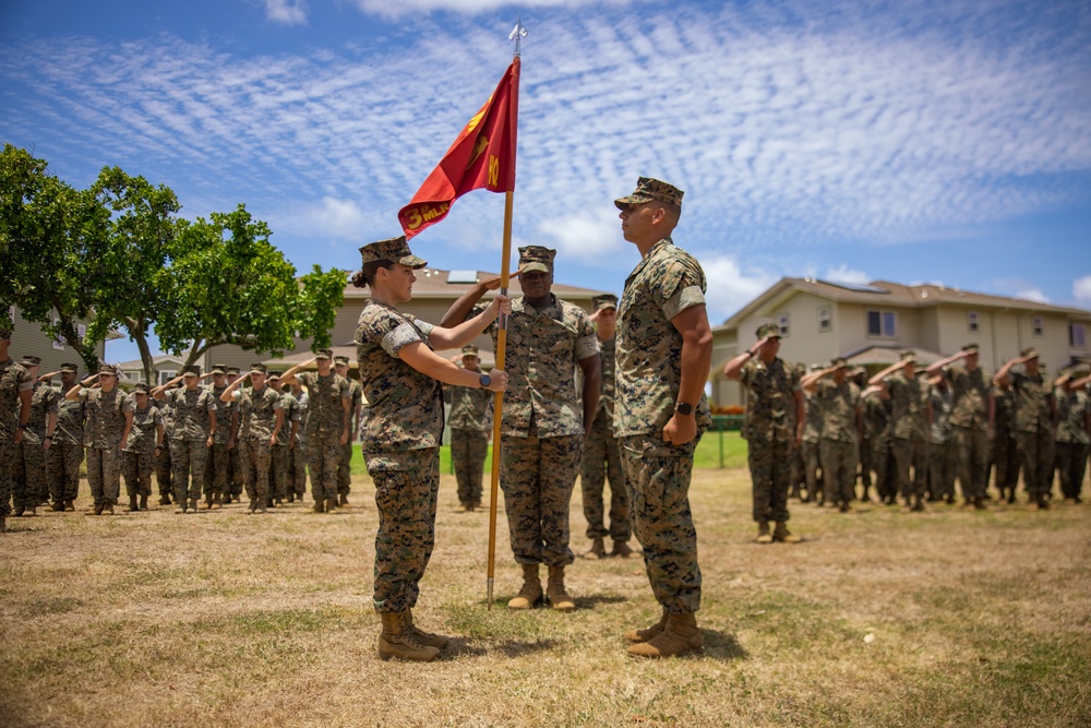 3d MLR Headquarters Company change of command