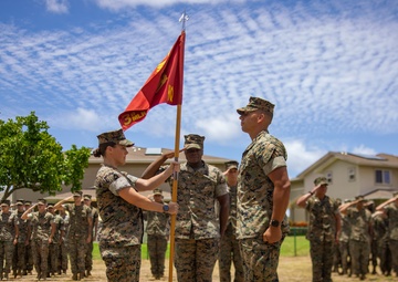 3d MLR Headquarters Company change of command