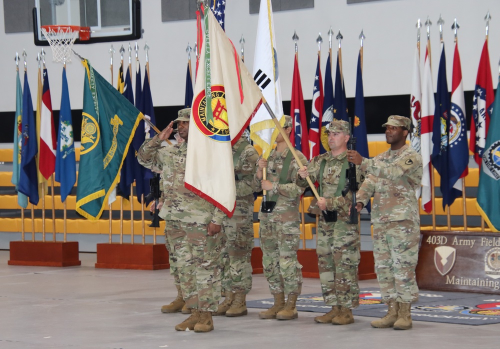 403rd AFSB welcomes Nixon, bids farewell to Harvey in change of responsibility ceremony