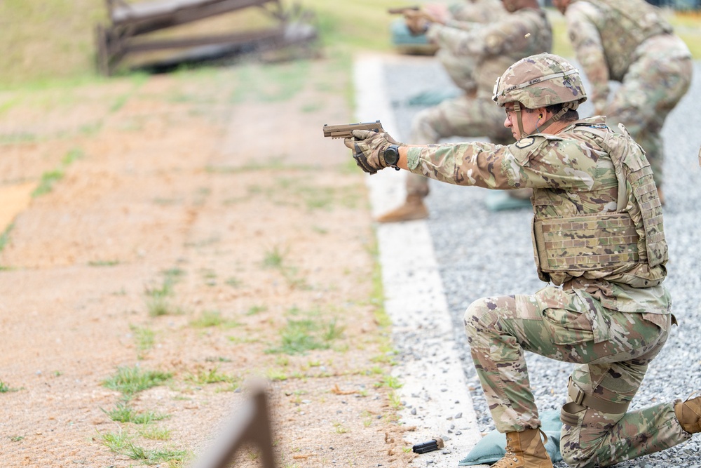 M17 Qualification Day!  Early this morning, the MSC-K Headquarters team, alongside the 498th CSSB Headquarters, successfully qualified on the M17 pistol