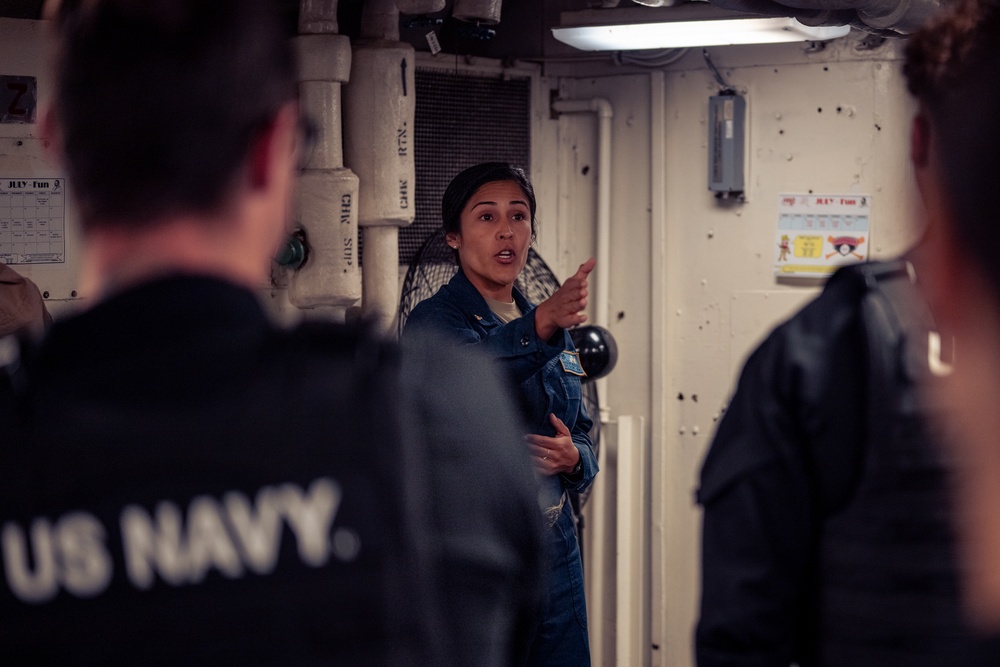 USS Theodore Roosevelt Conducts Security Drill
