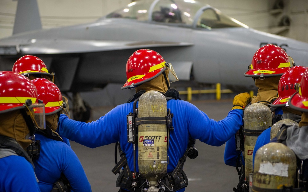 USS Theodore Roosevelt General Quarters Drill