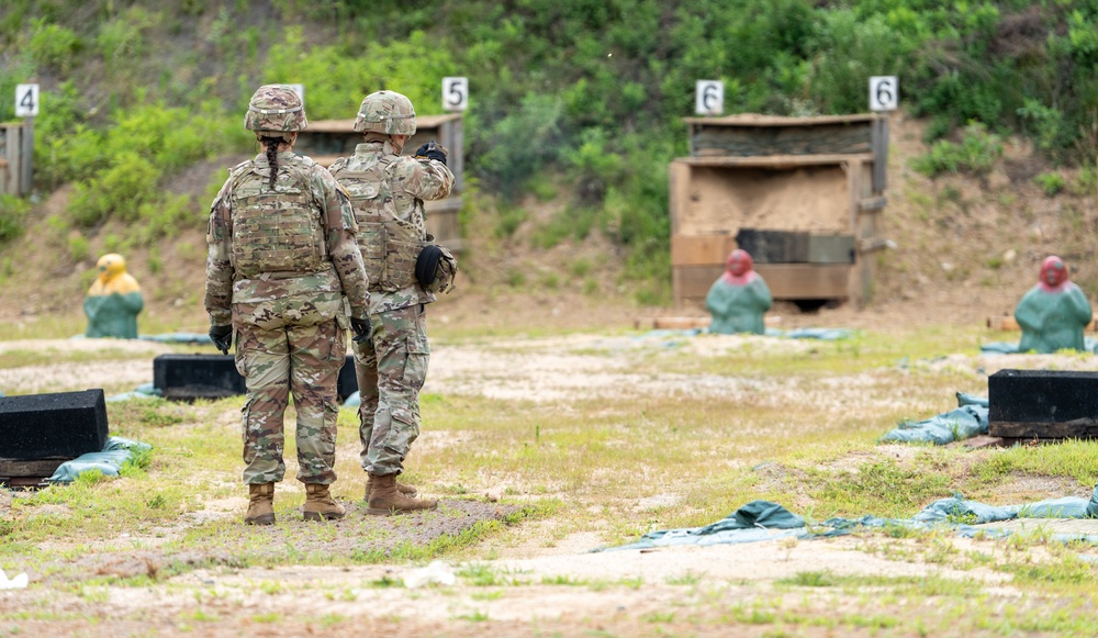 M17 Qualification Day!  Early this morning, the MSC-K Headquarters team, alongside the 498th CSSB Headquarters, successfully qualified on the M17 pistol.