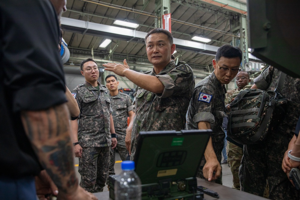 Col. Ned Charles Holt, Eighth Army G4 Logistics Officer, and Col. Lee, Byung Suk, Chief of Plans for the Republic of Korea Army (ROKA) G4, visited the U.S. Army Materiel Support Command–Korea (MSC-K)