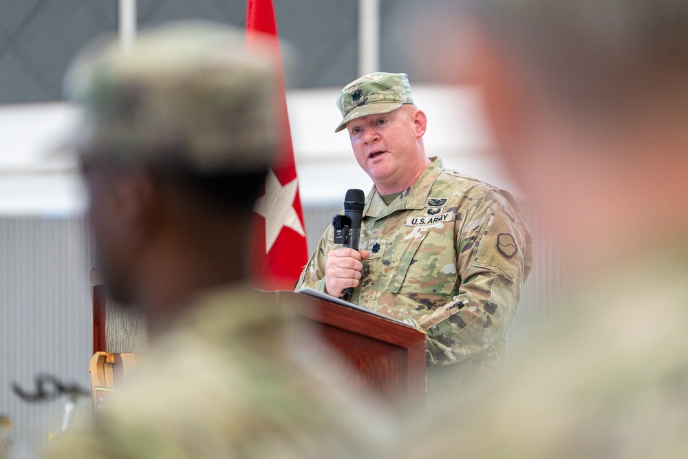 Command Sgt. Maj. Tougbay B. Zarzar officially assumed responsibility for the 498th Combat Sustainment Support Battalion (CSSB), succeeding Command Sgt. Maj. Veronica S. Carter at the Camp Carroll Fitness Center on Jul. 23.