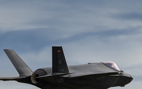 F-35A Lightning IIs thunder over Andersen AFB during DLE 2025