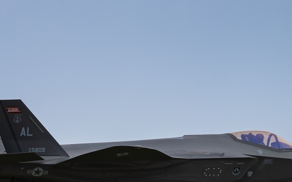 F-35A Lightning IIs thunder over Andersen AFB during DLE 2025