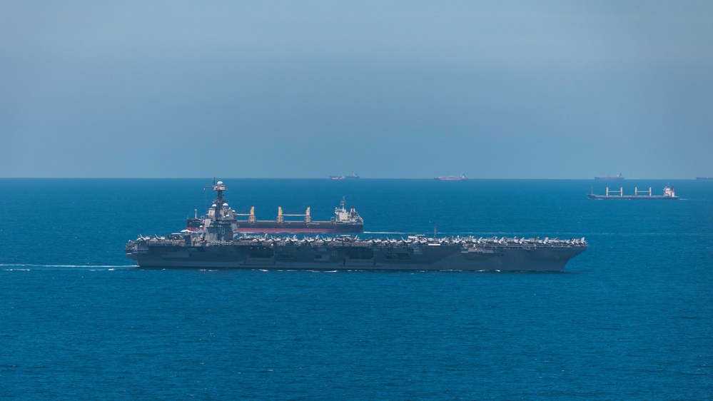 USS Gerald R. Ford (CVN 78) Transits the Strait of Gibraltar