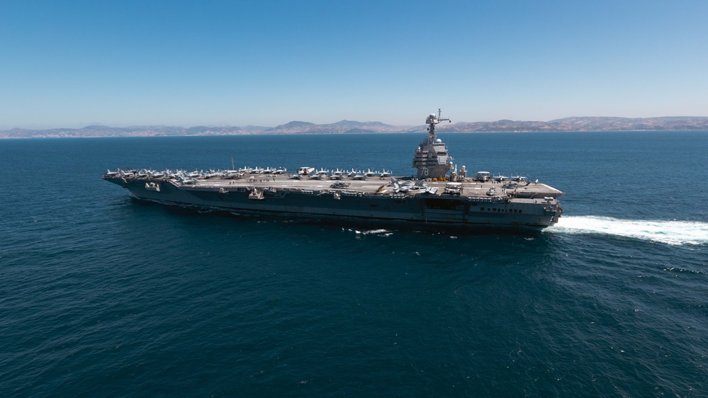 USS Gerald R. Ford (CVN 78) Transits the Strait of Gibraltar