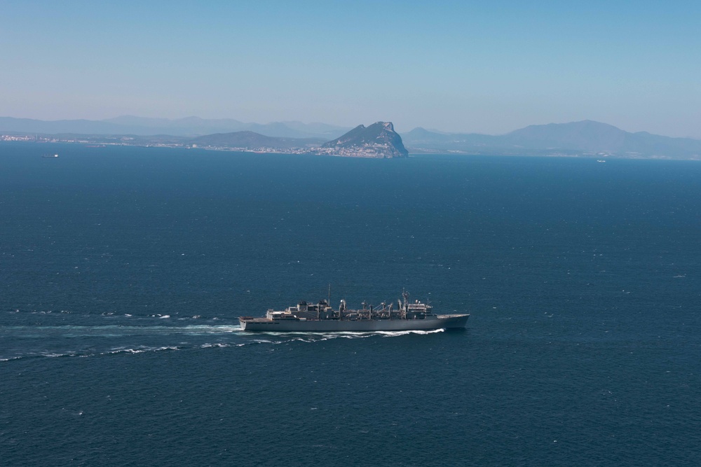 USNS Supply (T-AOE 6) Transits the Strait of Gibraltar