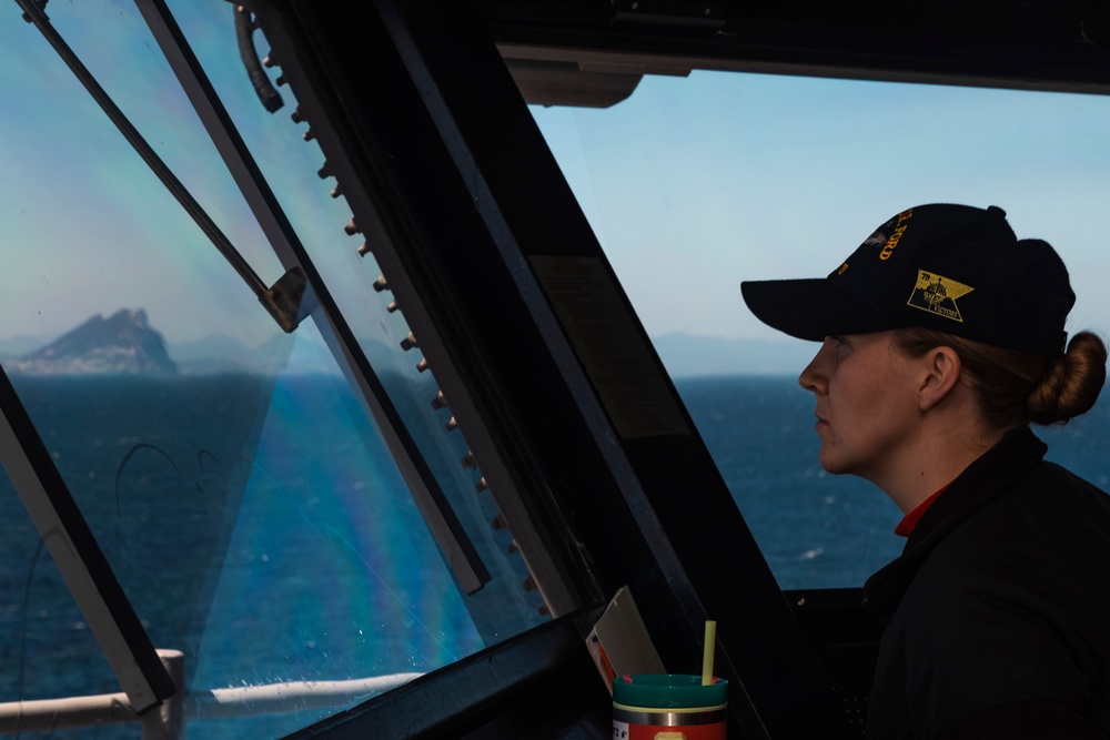 USS Gerald R. Ford (CVN 78) Transits the Strait of Gibraltar