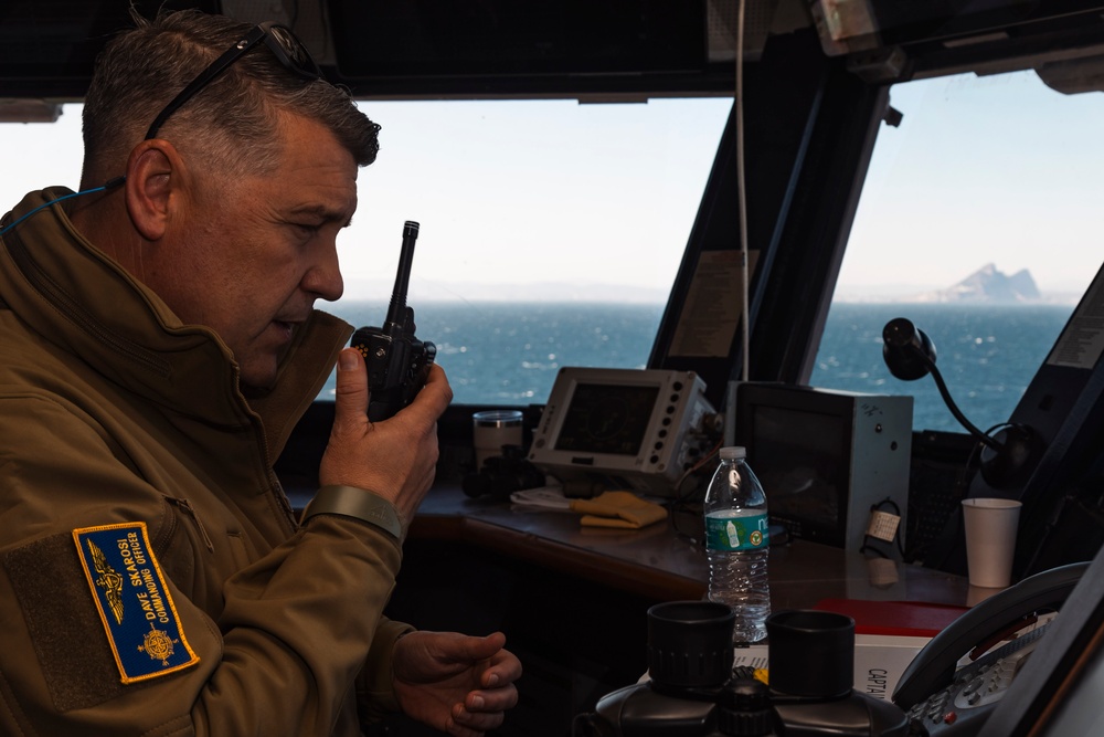 USS Gerald R. Ford (CVN 78) Transits the Strait of Gibraltar