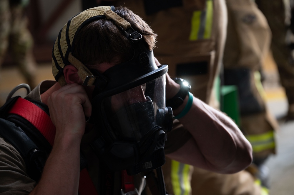 Airmen Train for Emergencies in Simulated Confined-Space Scenario