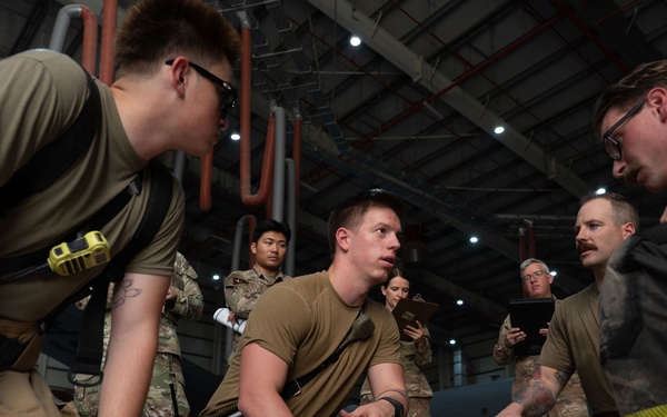 Airmen Train for Emergencies in Simulated Confined-Space Scenario
