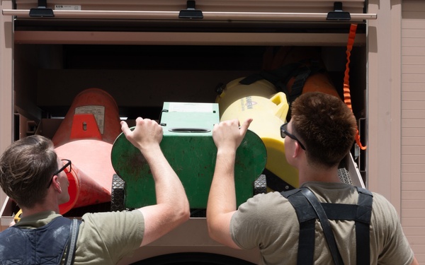 Airmen Train for Emergencies in Simulated Confined-Space Scenario