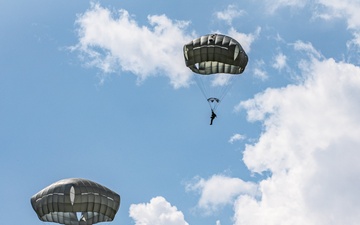 Paratroopers with the 173rd Airborne Brigade conduct an airborne operation in Aviano