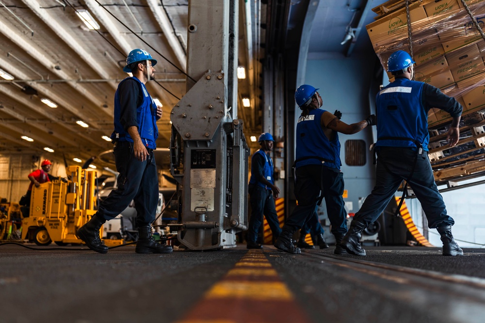 USS Gerald R. Ford (CVN 78) Conducts a Replenishment at Sea