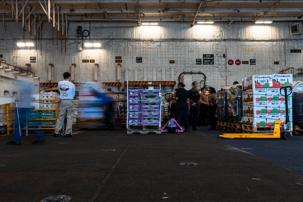 USS Gerald R. Ford (CVN 78) Conducts Replenishment at Sea