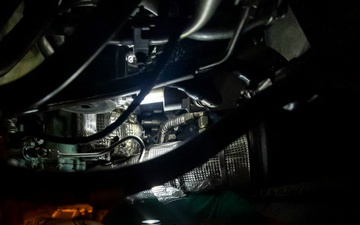 USS Gerald R. Ford (CVN 78) Sailor Conducts Maintenance