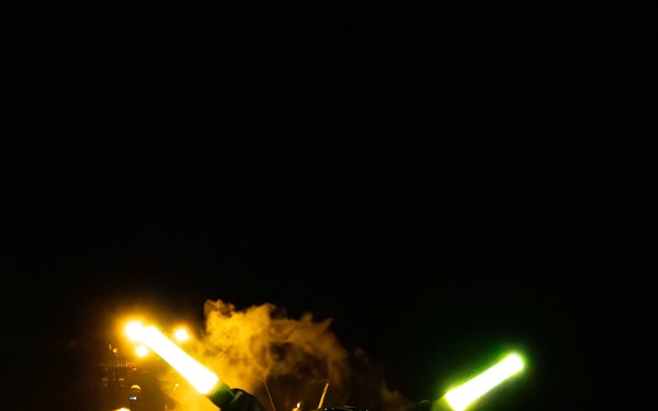 George Washington Conducts Flight Operations at Night