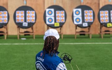 Team Air Force competes in archery qualifiers at 2025 Warrior Games