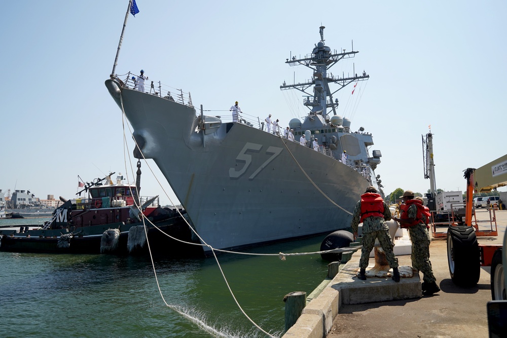 USS Mitscher Departs Naval Station Norfolk for Regularly Scheduled Deployment
