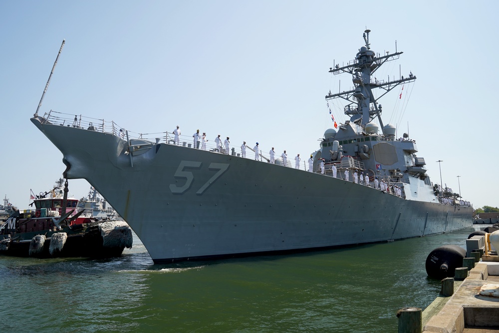 USS Mitscher Departs Naval Station Norfolk for Regularly Scheduled Deployment