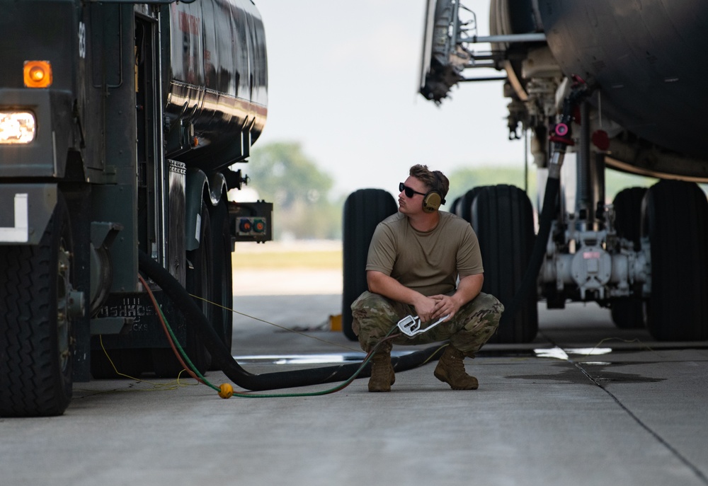 Blacksnakes perform ACE exercise with Dover C-5M Super Galaxy