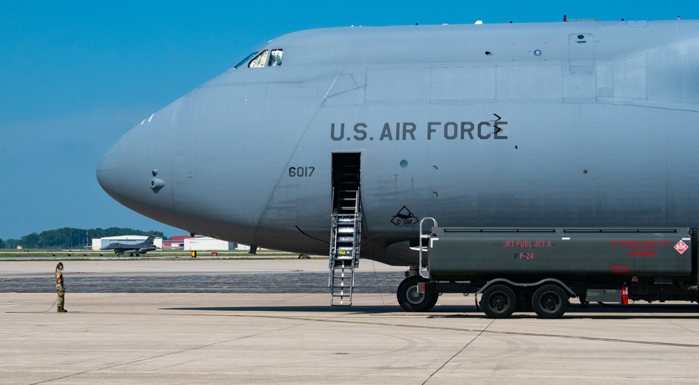 Blacksnakes perform ACE exercise with Dover C-5M Super Galaxy