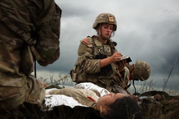 "It's Just a Flesh Wound!" – 181st Brigade Support Battalion medics train for mass casualty during Raven Focus
