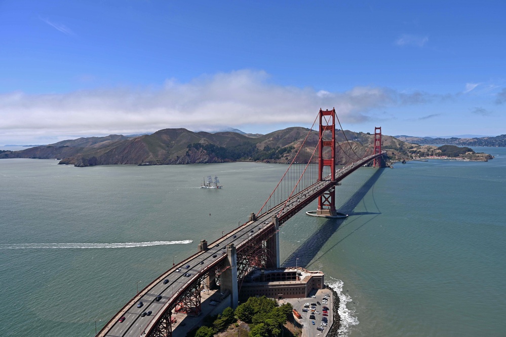 Coast Guard Cutter Barque Eagle arrives in San Francisco