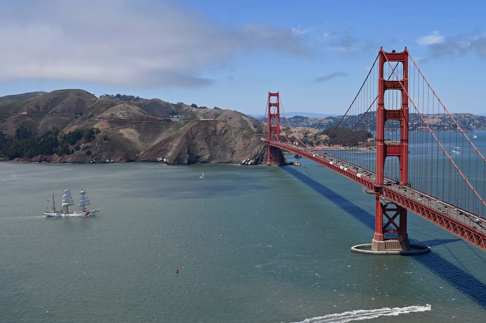 Coast Guard Cutter Barque Eagle arrives in San Francisco