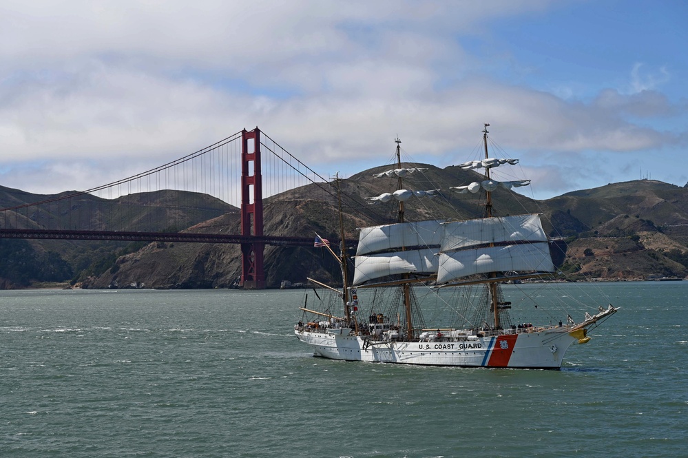 Coast Guard Cutter Barque Eagle arrives in San Francisco