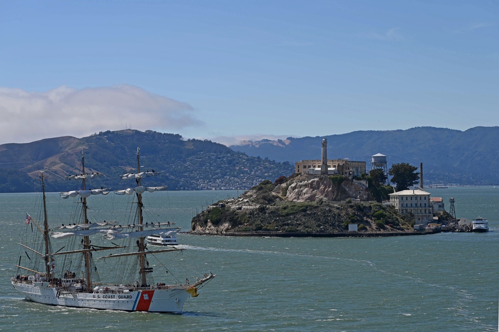 Coast Guard Cutter Barque Eagle arrives in San Francisco