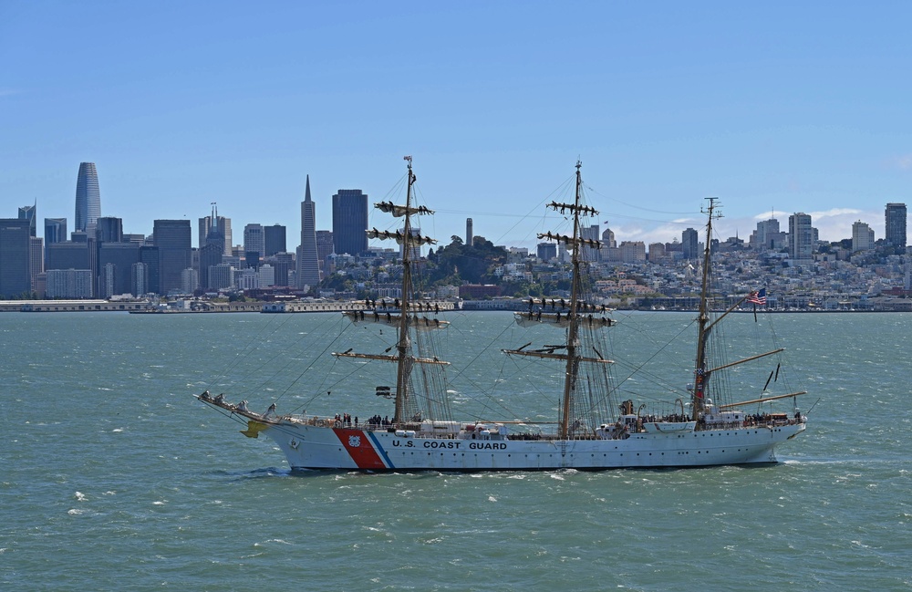 Coast Guard Cutter Barque Eagle arrives in San Francisco