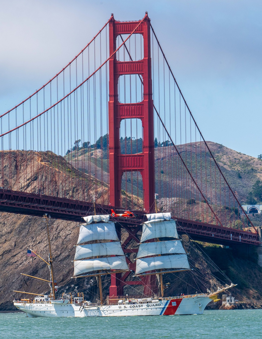 USCGC Eagle sails into San Francisco, California