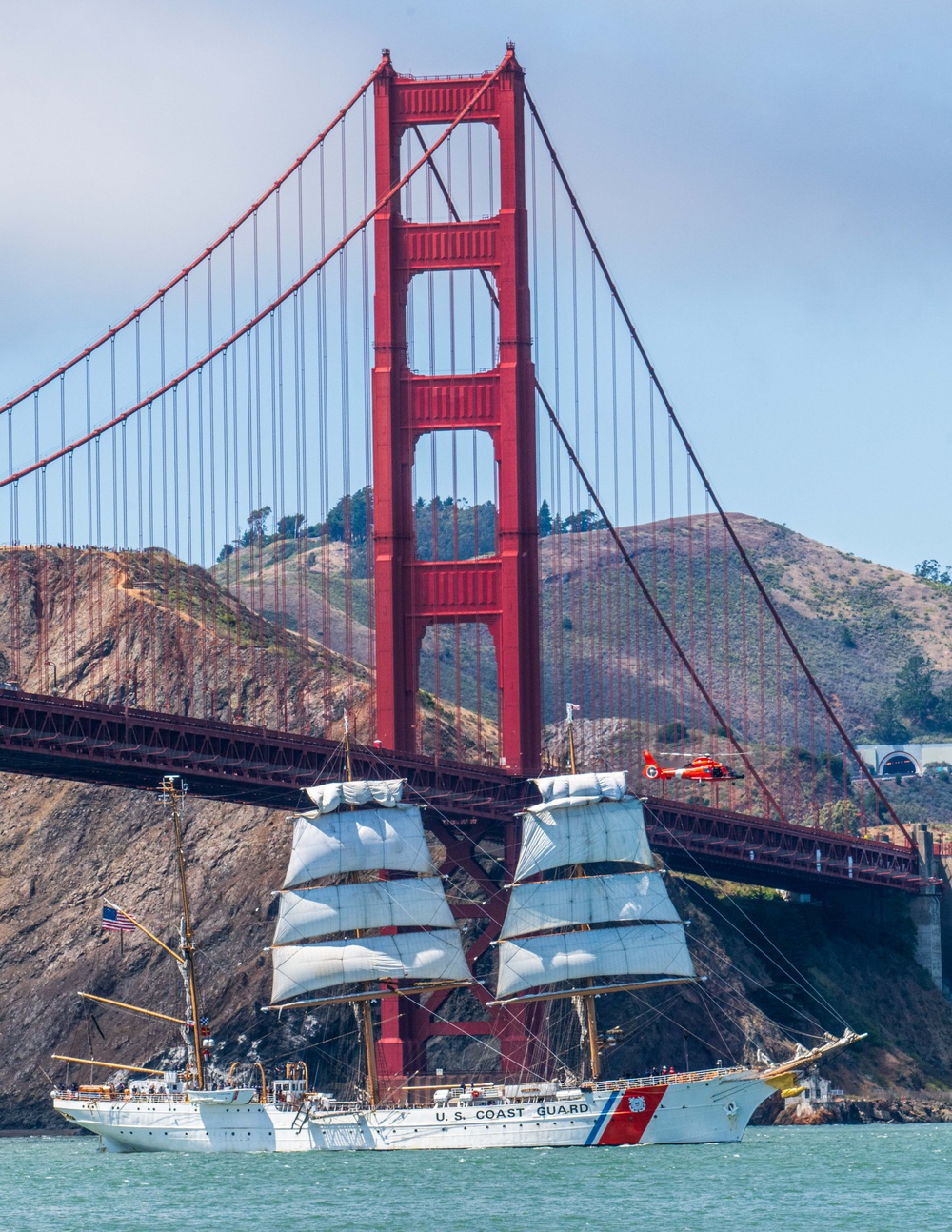 USCGC Eagle sails into San Francisco, California