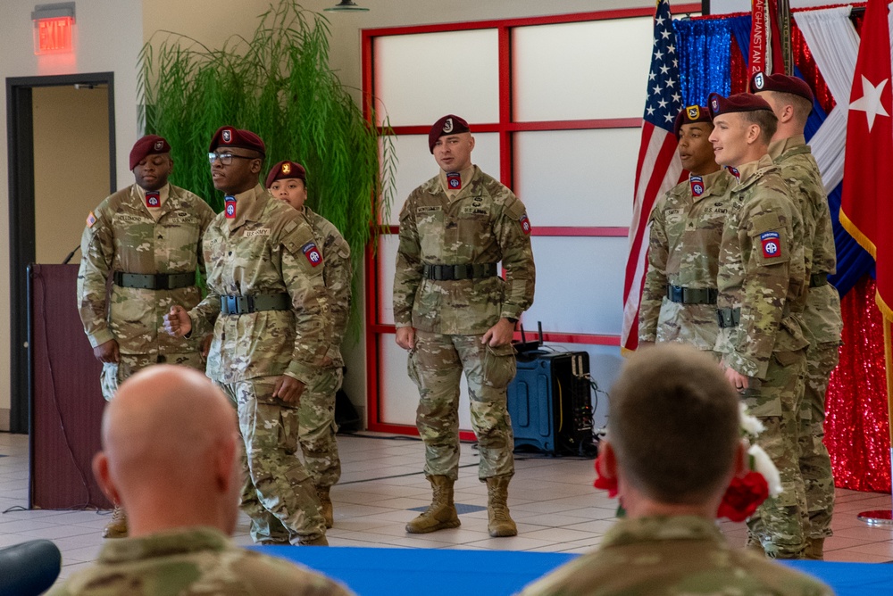 The 82nd Airborne Division recognized outstanding achievements within the Fayetteville community.