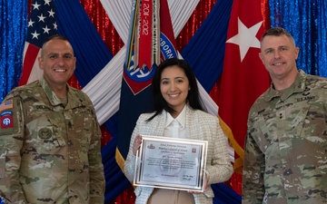 The 82nd Airborne Division recognized outstanding achievements within the Fayetteville community.