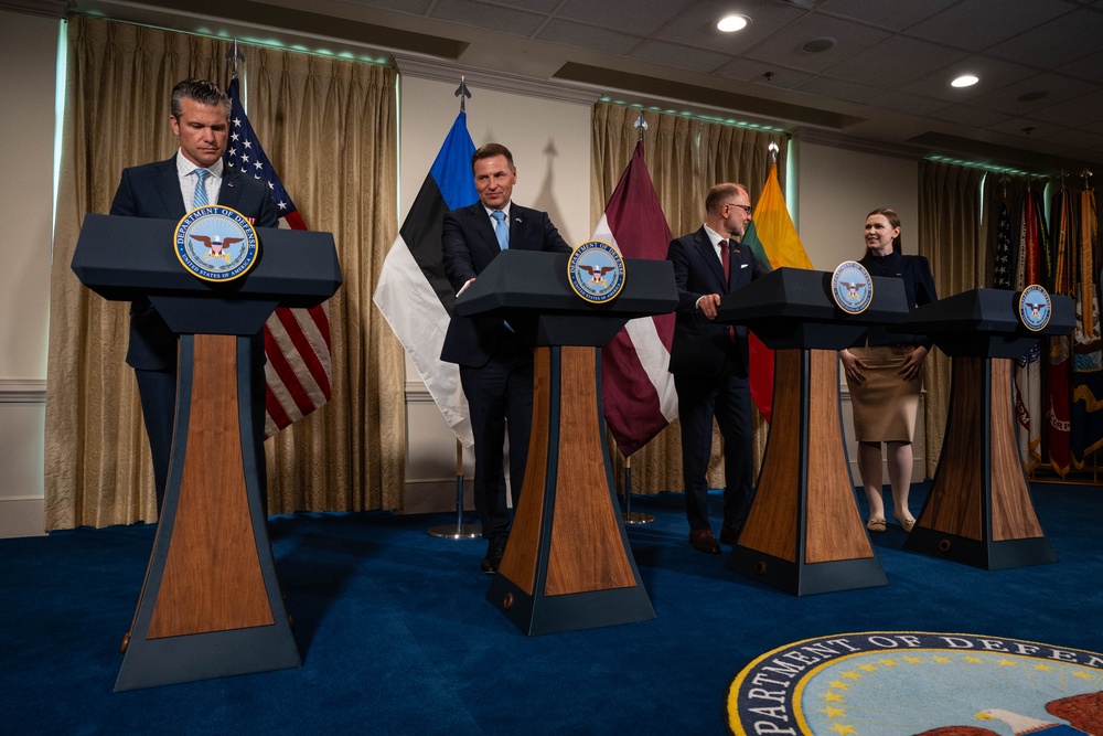 SD Hegseth Hosts Baltics For Quadrilateral Exchange