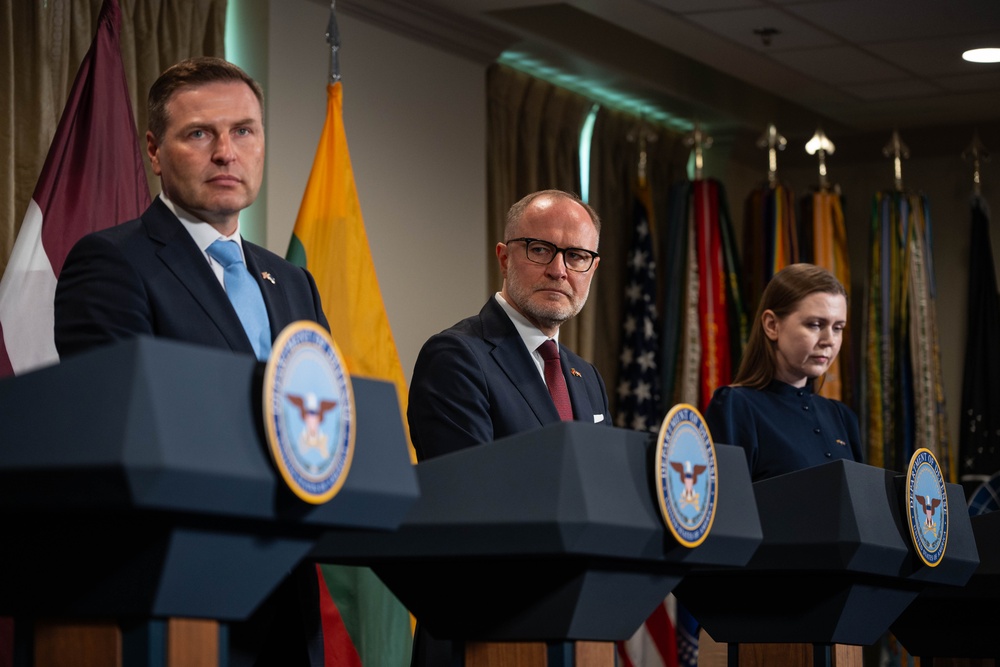 SD Hegseth Hosts Baltics For Quadrilateral Exchange