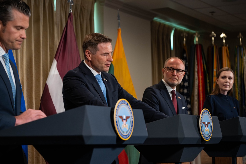 SD Hegseth Hosts Baltics For Quadrilateral Exchange
