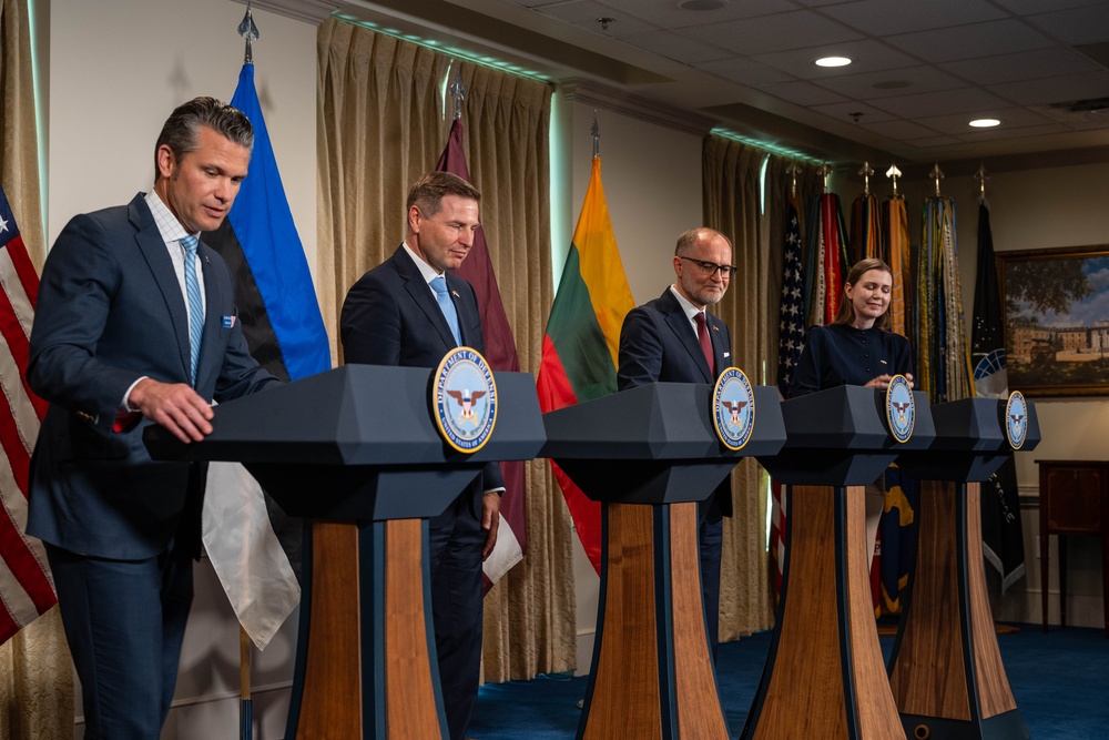 SD Hegseth Hosts Baltics For Quadrilateral Exchange